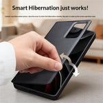 QIALINO For Samsung Galaxy S26 Case View Window Genuine Cow Leather Flip Phone Cover (APP Version)