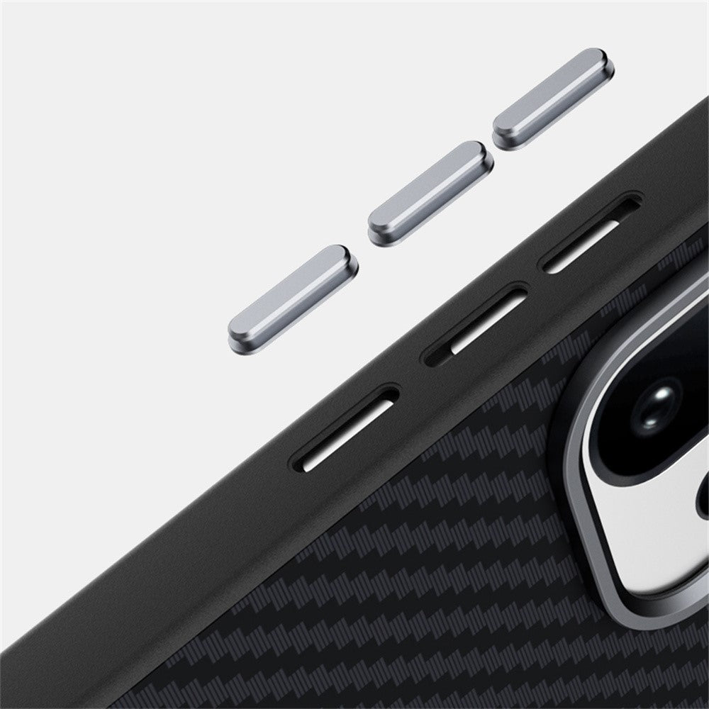 ABEEL För OnePlus 15T 5G Magnetiskt Skal Brett Kolfiberstruktur mobil Baksida
