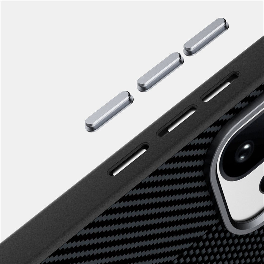 ABEEL För OnePlus 15T 5G Magnetiskt Skal Ultratunt 6D-tryckt Stötsäkert TPU PC Aluminiumlegering Läder mobilskal