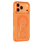 For iPhone 17 Pro Max Magnetic Case with 360° Rotating Ring Kickstand Heat Dissipation Honeycomb PC TPU Cover Compatible with Magsafe