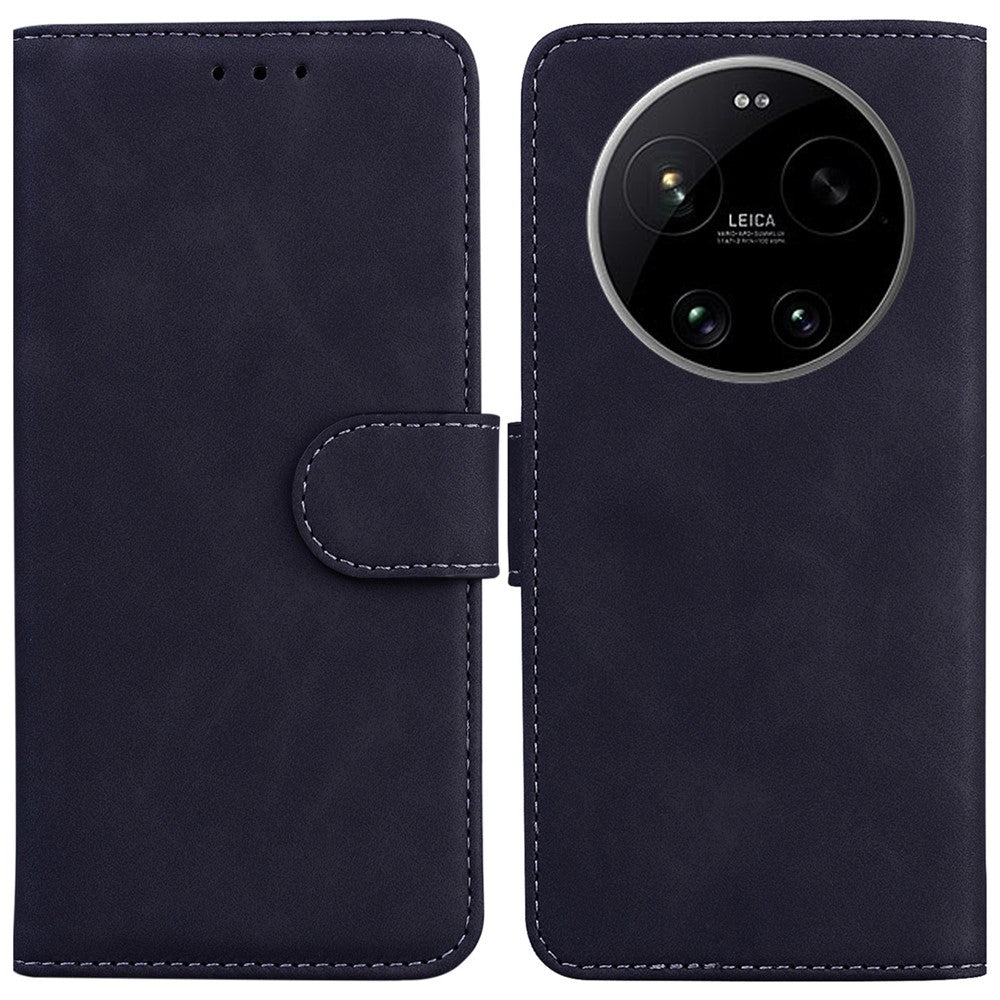 For Xiaomi 17 Ultra 5G Case Solid Color Leather Wallet Phone Cover