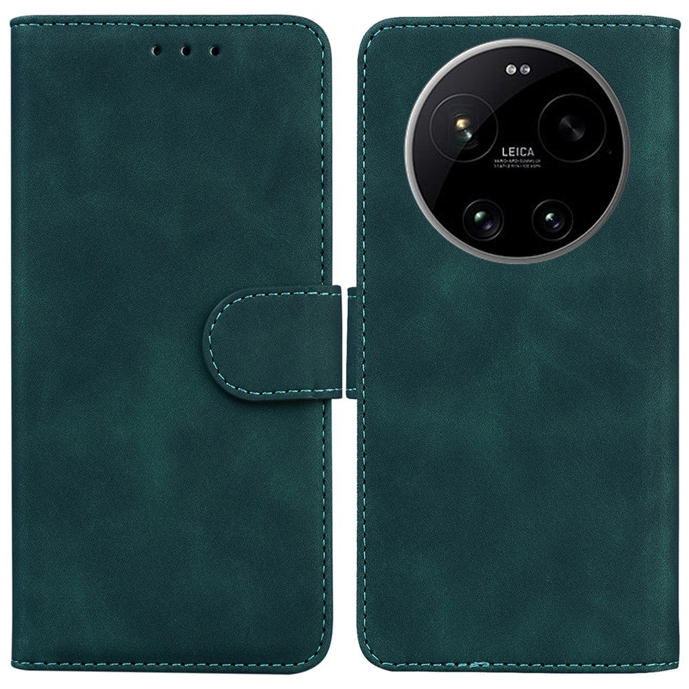 For Xiaomi 17 Ultra 5G Case Solid Color Leather Wallet Phone Cover