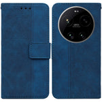 For Xiaomi 17 Ultra 5G Case Geometry Pattern Leather Wallet Phone Cover with Wrist Strap