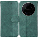 For Xiaomi 17 Ultra 5G Case Geometry Pattern Leather Wallet Phone Cover with Wrist Strap