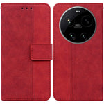 For Xiaomi 17 Ultra 5G Case Geometry Pattern Leather Wallet Phone Cover with Wrist Strap