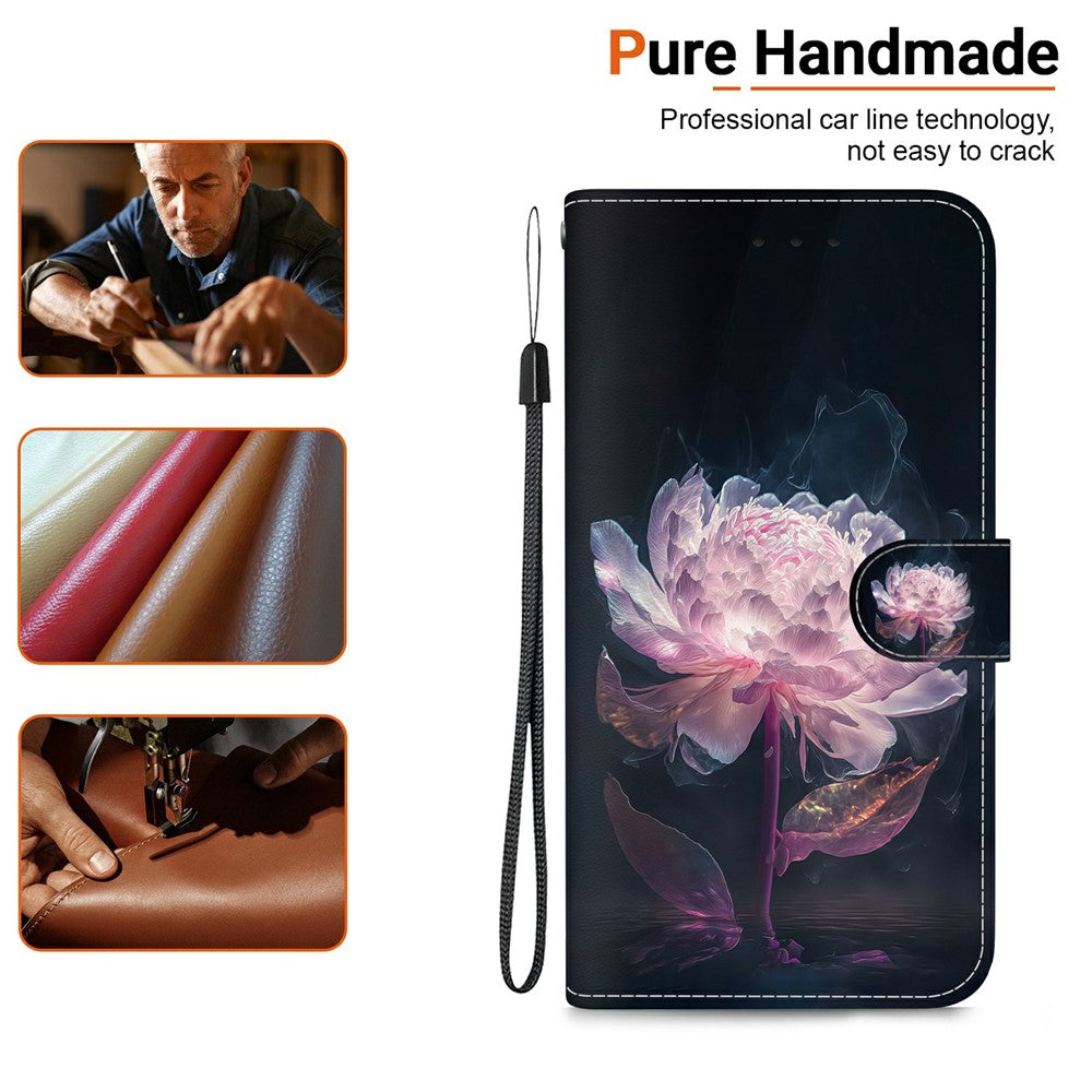 For Xiaomi 17 Ultra 5G Wallet Phone Case Anti-Drop Pattern Printing Leather Flip Cover with Strap