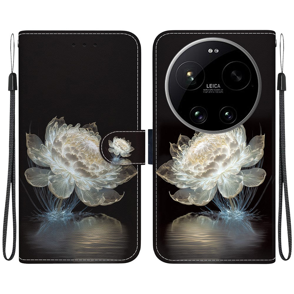 For Xiaomi 17 Ultra 5G Wallet Phone Case Anti-Drop Pattern Printing Leather Flip Cover with Strap