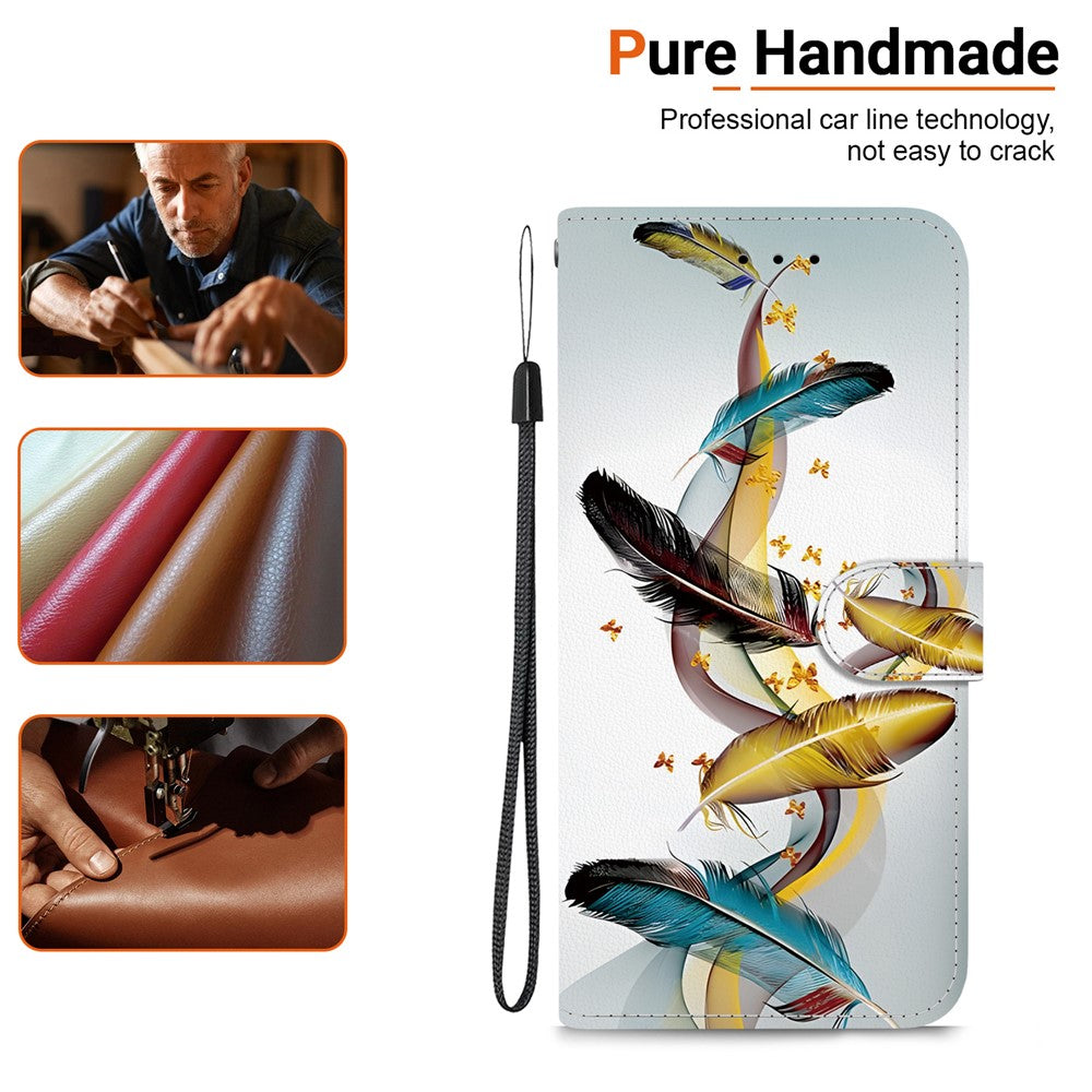 For Xiaomi 17 Ultra 5G Case Pattern Printing Leather Flip Wallet Phone Cover with Lanyard