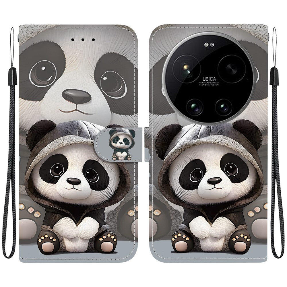 For Xiaomi 17 Ultra 5G Wallet Case Pattern Printing Leather Stand Phone Cover with Strap