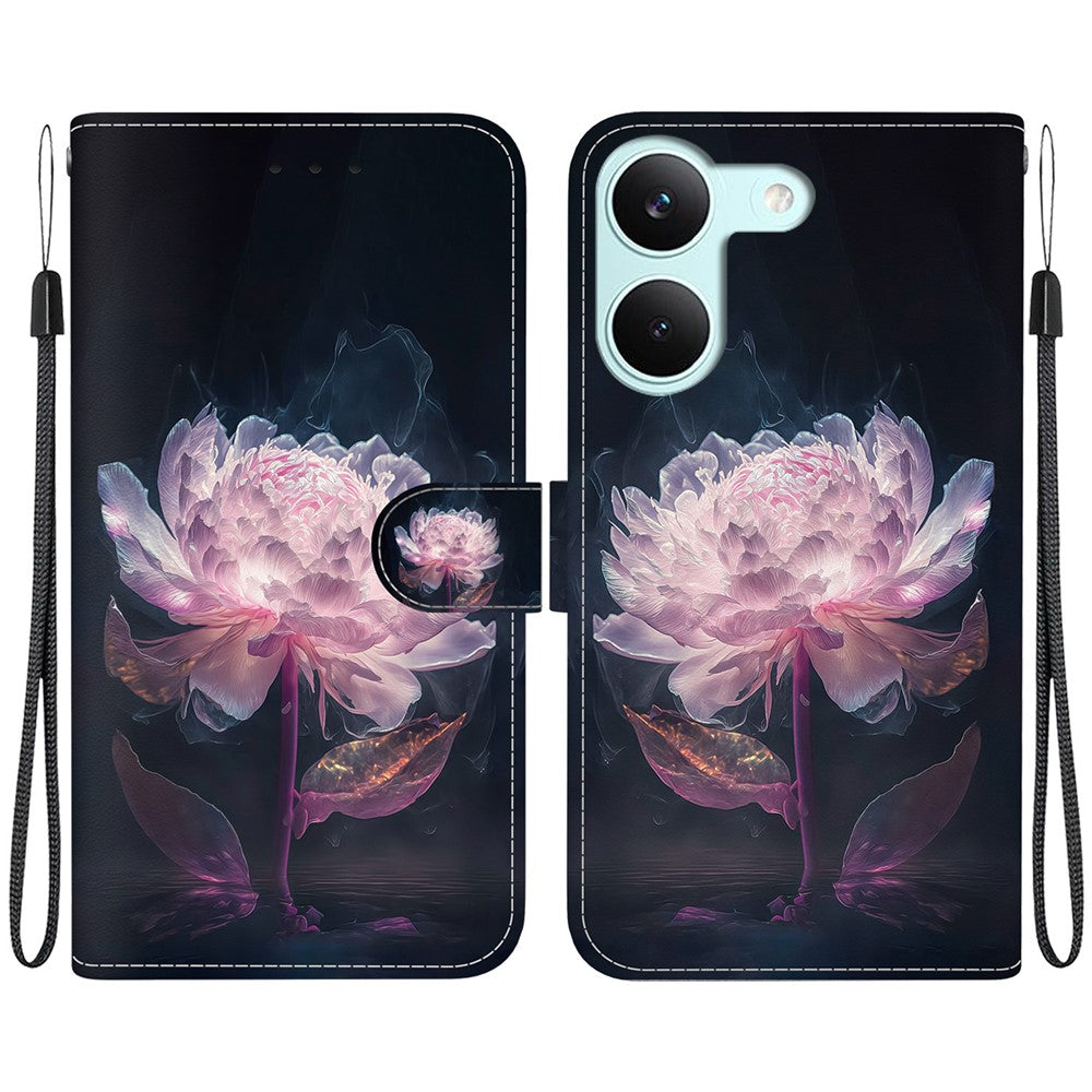 For Xiaomi Redmi Turbo 5 5G  /  Poco X8 Pro 5G Wallet Phone Case Anti-Drop Pattern Printing Leather Flip Cover with Strap