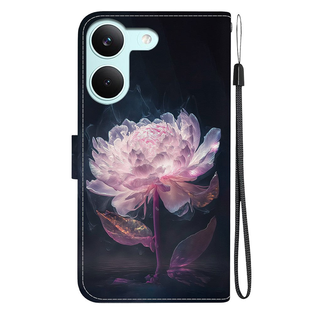 For Xiaomi Redmi Turbo 5 5G  /  Poco X8 Pro 5G Wallet Phone Case Anti-Drop Pattern Printing Leather Flip Cover with Strap