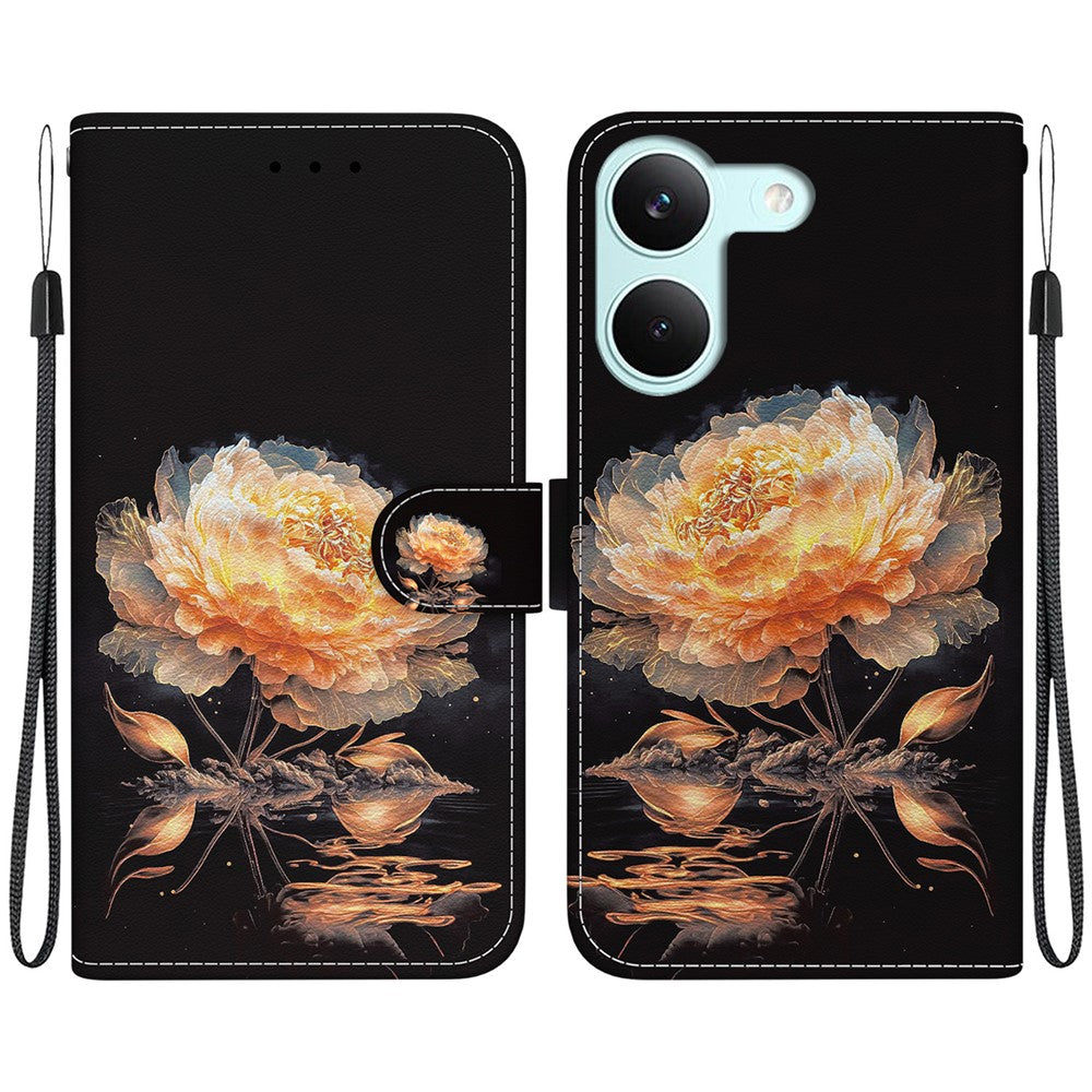 For Xiaomi Redmi Turbo 5 5G  /  Poco X8 Pro 5G Wallet Phone Case Anti-Drop Pattern Printing Leather Flip Cover with Strap