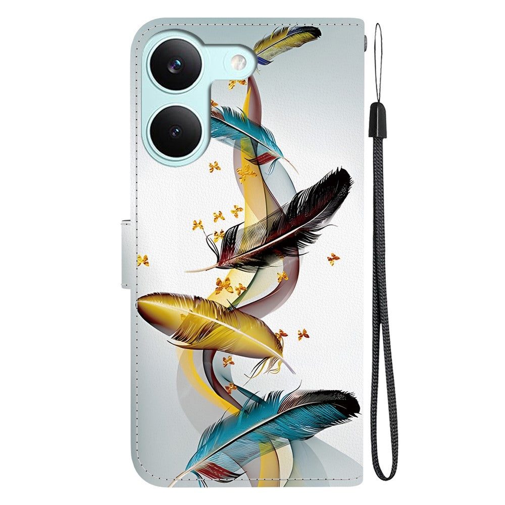 For Xiaomi Redmi Turbo 5 5G  /  Poco X8 Pro 5G Case Pattern Printing Leather Flip Wallet Phone Cover with Lanyard