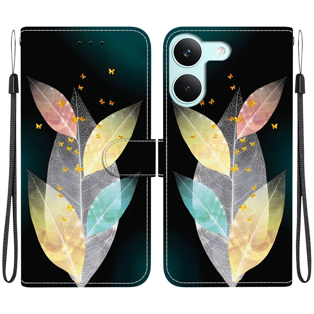 For Xiaomi Redmi Turbo 5 5G  /  Poco X8 Pro 5G Case Pattern Printing Leather Flip Wallet Phone Cover with Lanyard