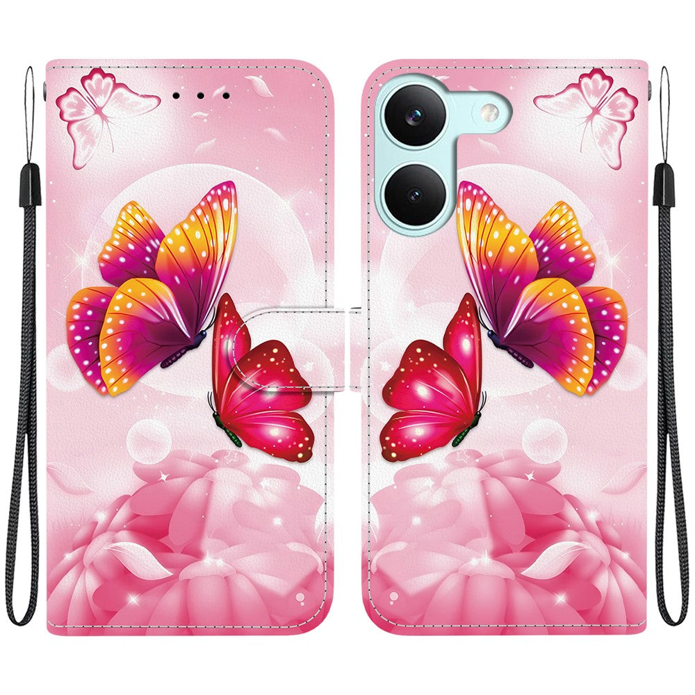 For Xiaomi Redmi Turbo 5 5G  /  Poco X8 Pro 5G Case Pattern Printing Leather Flip Wallet Phone Cover with Lanyard