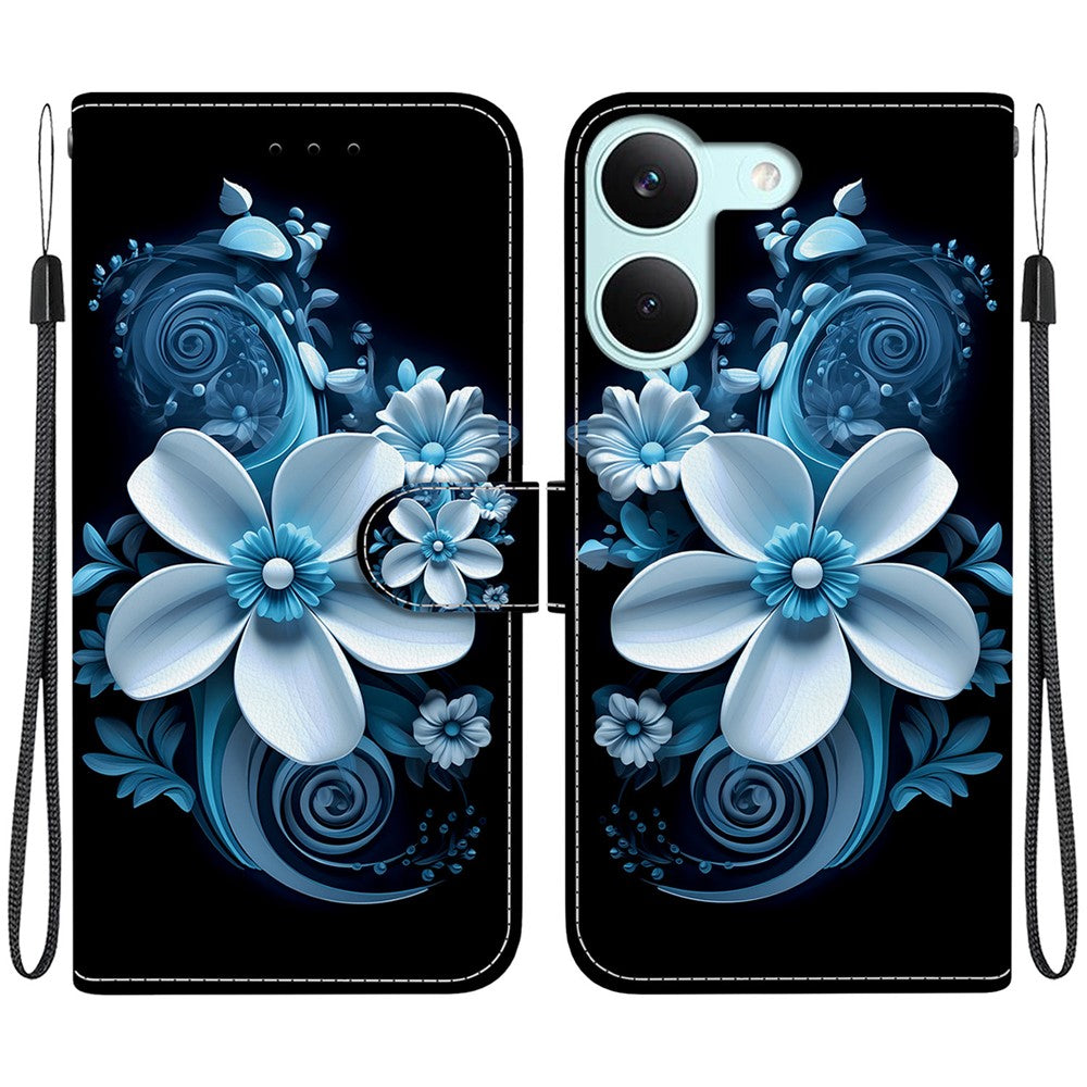 For Xiaomi Redmi Turbo 5 5G  /  Poco X8 Pro 5G Case Pattern Printing Leather Flip Wallet Phone Cover with Lanyard