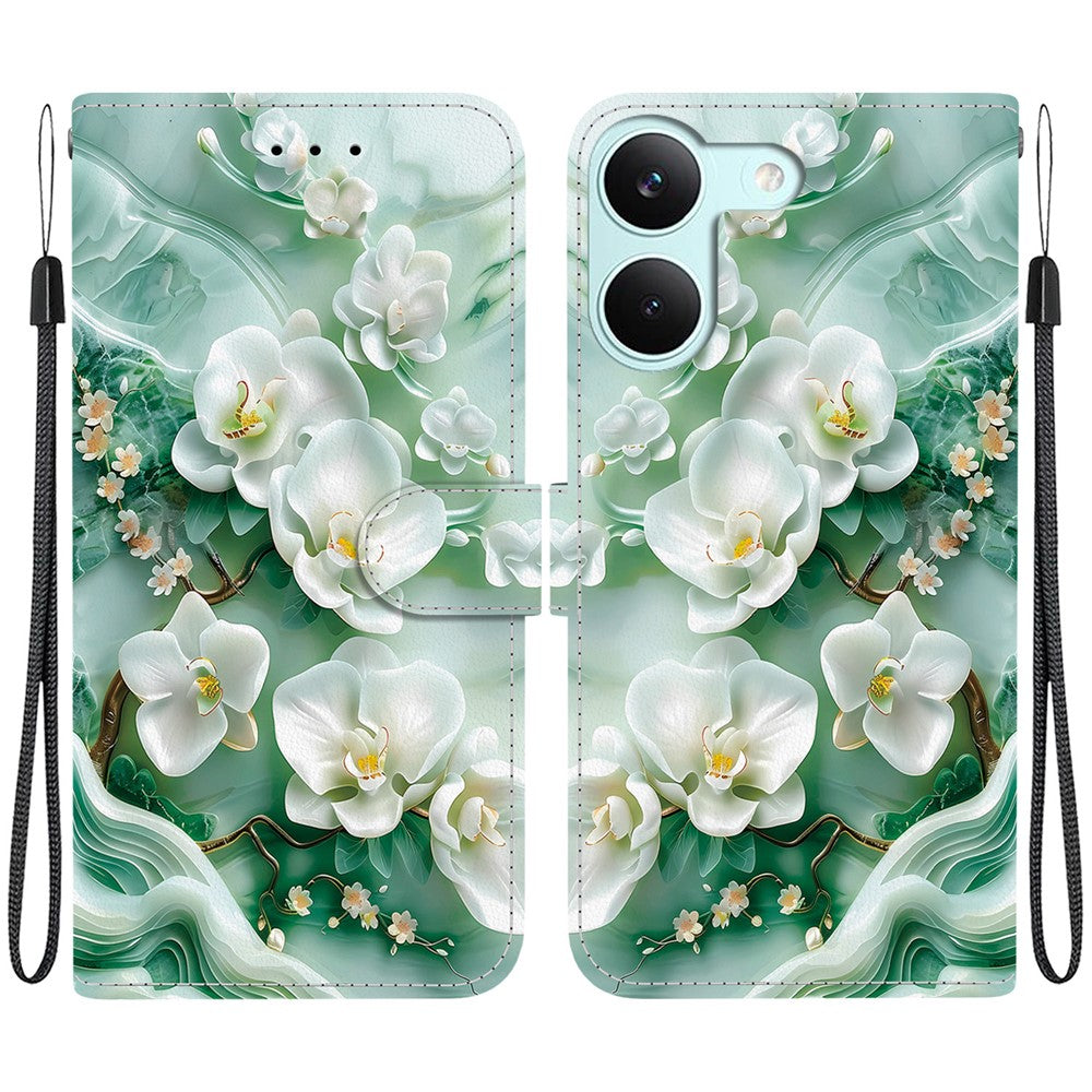 For Xiaomi Redmi Turbo 5 5G  /  Poco X8 Pro 5G Case Pattern Printing Leather Flip Wallet Phone Cover with Lanyard