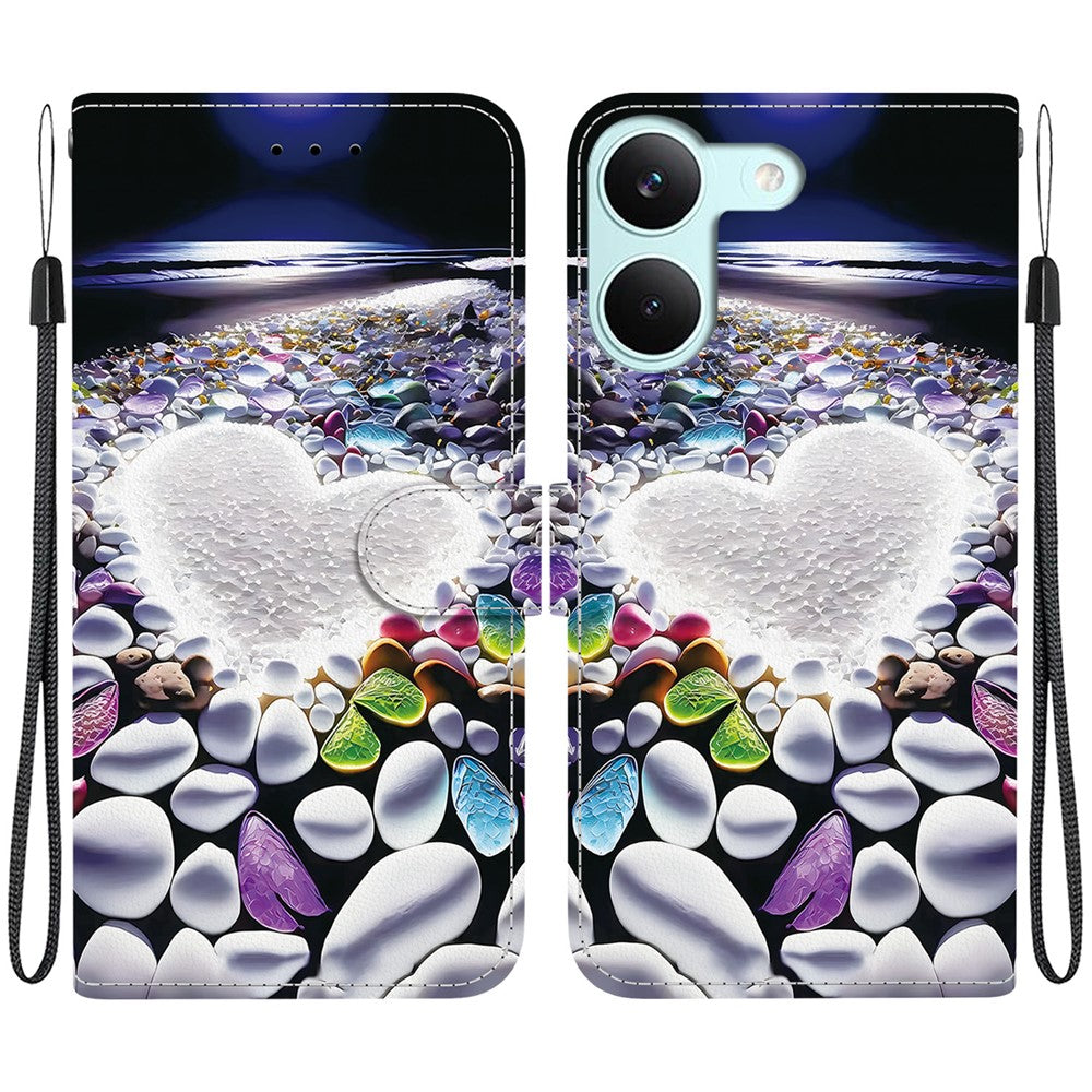 For Xiaomi Redmi Turbo 5 5G  /  Poco X8 Pro 5G Case Pattern Printing Leather Flip Wallet Phone Cover with Lanyard