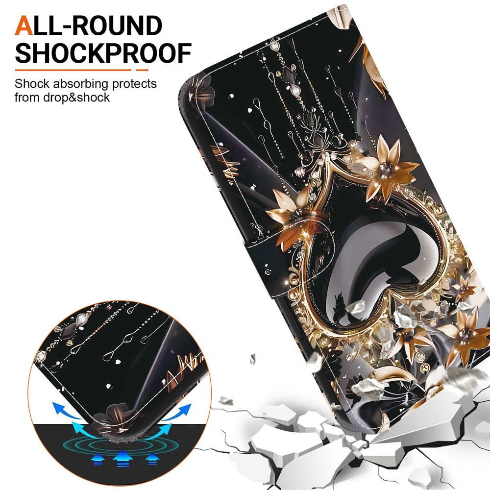 For Xiaomi Redmi Turbo 5 5G  /  Poco X8 Pro 5G Wallet Case Pattern Printing Leather Stand Phone Cover with Strap