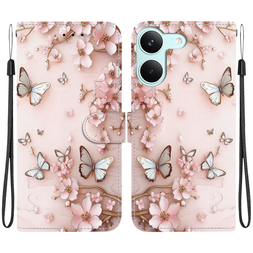For Xiaomi Redmi Turbo 5 5G  /  Poco X8 Pro 5G Wallet Case Pattern Printing Leather Stand Phone Cover with Strap