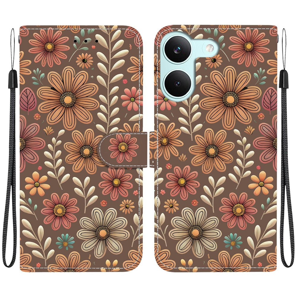 For Xiaomi Redmi Turbo 5 5G  /  Poco X8 Pro 5G Wallet Case Pattern Printing Leather Stand Phone Cover with Strap