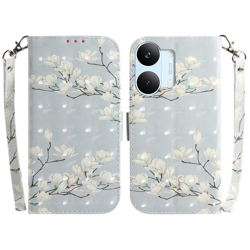 For Xiaomi Poco X8 Pro Max 5G / Redmi Turbo 5 Max 5G Case Pattern Printing Leather Wallet Phone Cover with Wrist Strap
