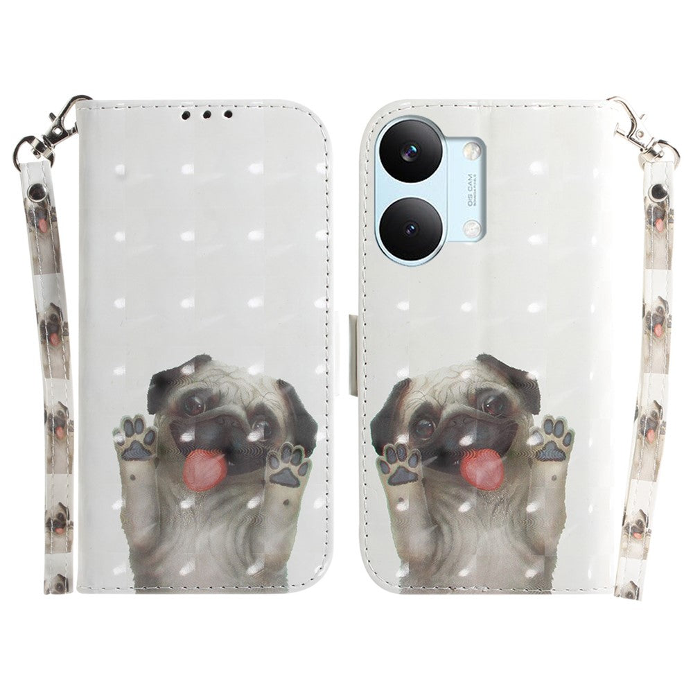 For Xiaomi Poco X8 Pro Max 5G / Redmi Turbo 5 Max 5G Case Pattern Printing Leather Wallet Phone Cover with Wrist Strap