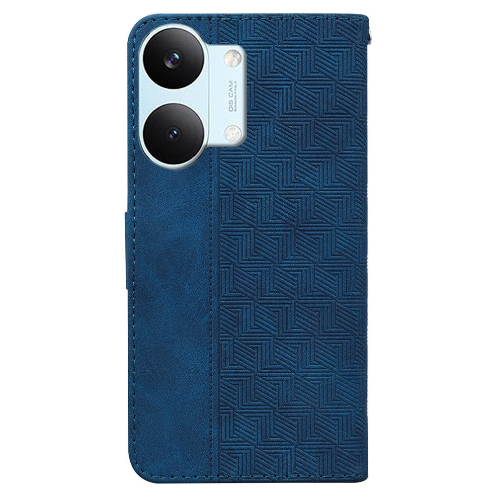 Case For Xiaomi Poco X8 Pro Max 5G  /  Redmi Turbo 5 Max 5G Geometry Pattern Leather Wallet Phone Cover with Wrist Strap