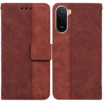 Case For Xiaomi Poco C85x 5G / Redmi A7 Pro 4G (171.56mm) / Redmi A7 Pro 5G Geometry Pattern Leather Wallet Phone Cover with Wrist Strap
