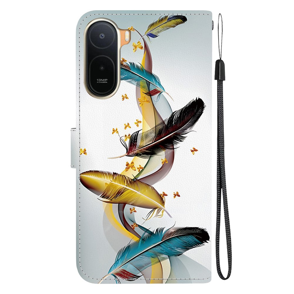 Pattern Printing Case for Xiaomi Poco C85x 5G / Redmi A7 Pro 4G (171.56mm) / Redmi A7 Pro 5G Leather Flip Wallet Phone Cover with Lanyard