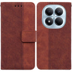 For Xiaomi Redmi Note 15 Pro 4G (Global) Case Geometry Pattern Leather Wallet Phone Cover with Wrist Strap