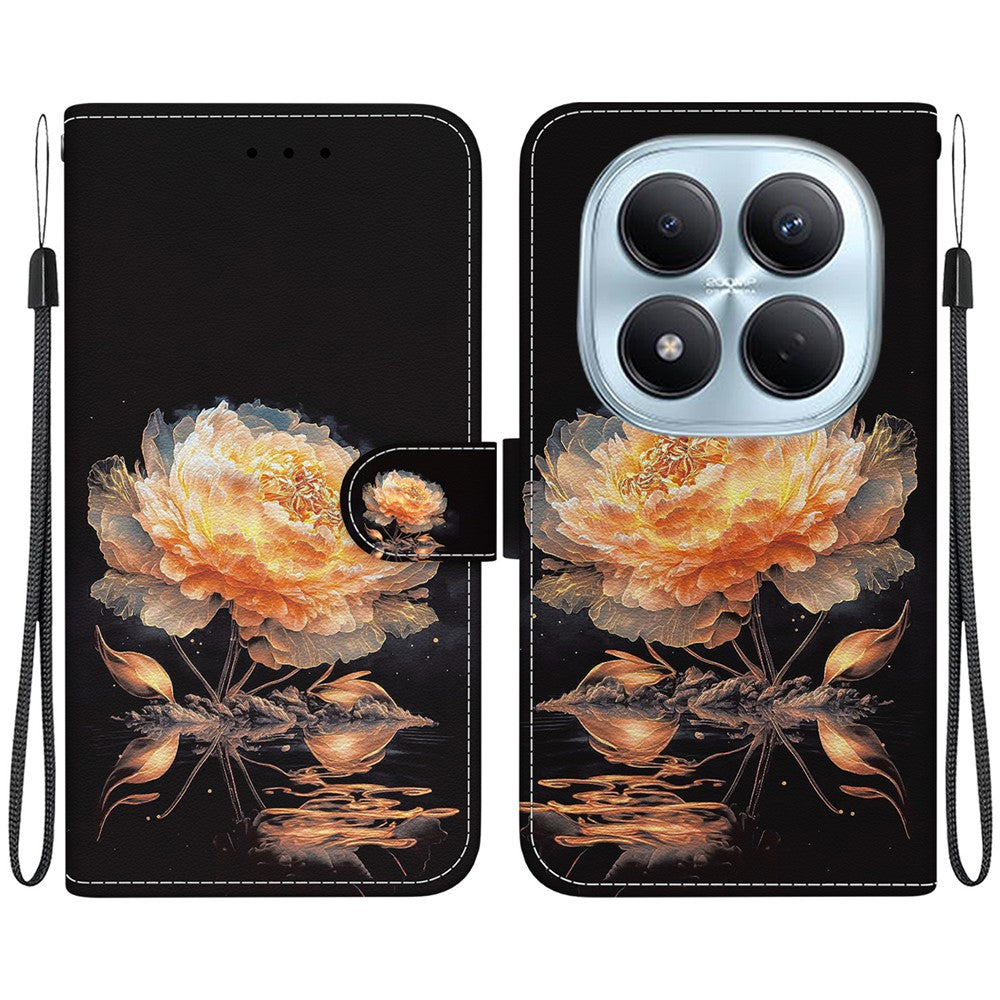 For Xiaomi Redmi Note 15 Pro 4G (Global) Wallet Phone Case Anti-Drop Pattern Printing Leather Flip Cover with Strap