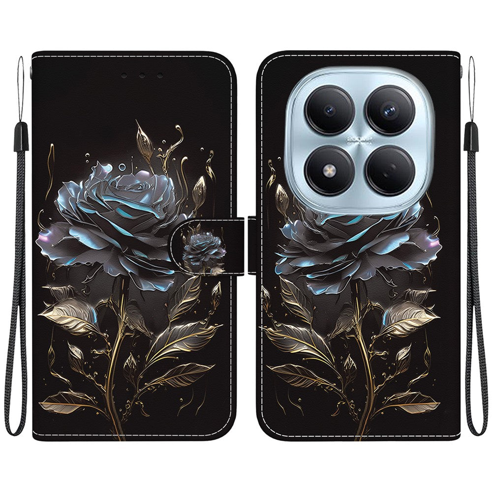 For Xiaomi Redmi Note 15 Pro 4G (Global) Wallet Phone Case Anti-Drop Pattern Printing Leather Flip Cover with Strap