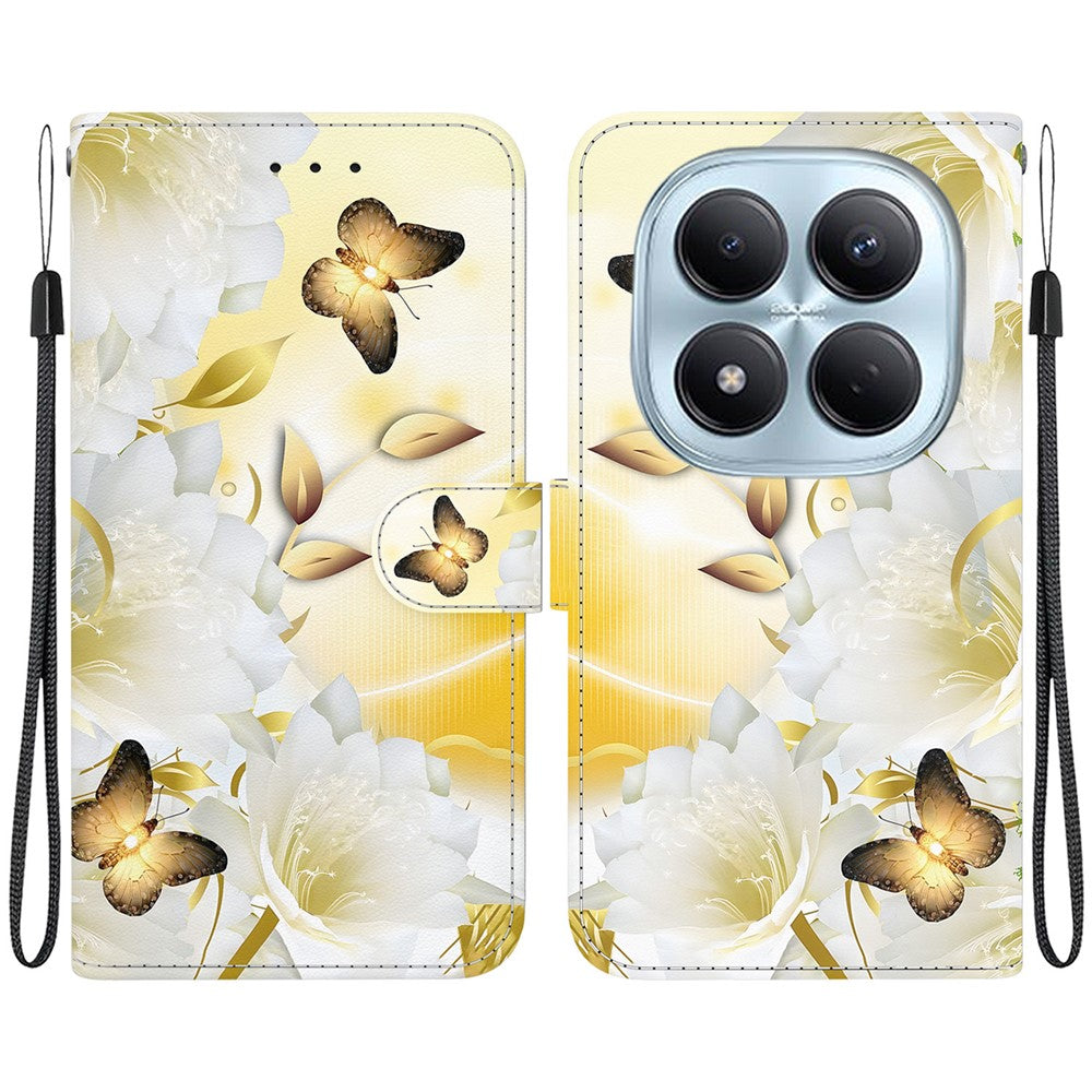 For Xiaomi Redmi Note 15 Pro 4G (Global) Wallet Phone Case Anti-Drop Pattern Printing Leather Flip Cover with Strap