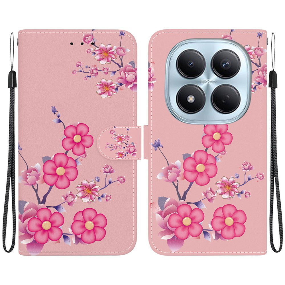 For Xiaomi Redmi Note 15 Pro 4G (Global) Wallet Phone Case Anti-Drop Pattern Printing Leather Flip Cover with Strap