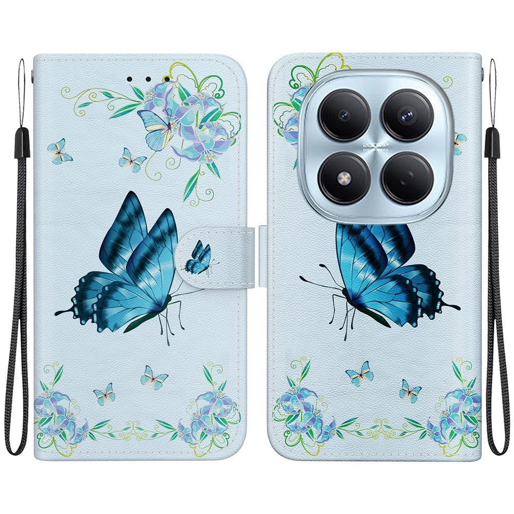 For Xiaomi Redmi Note 15 Pro 4G (Global) Wallet Phone Case Anti-Drop Pattern Printing Leather Flip Cover with Strap