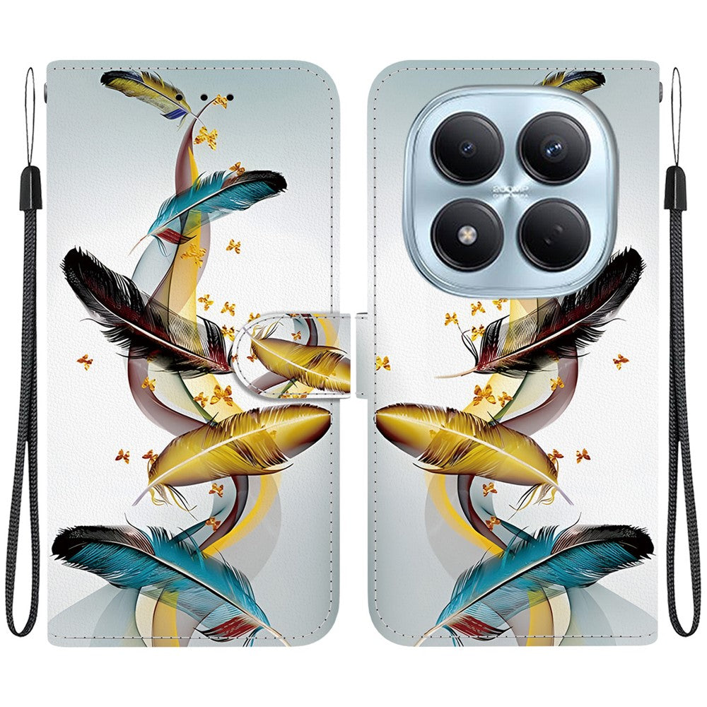 For Xiaomi Redmi Note 15 Pro 4G (Global) Case Pattern Printing Leather Flip Wallet Phone Cover with Lanyard