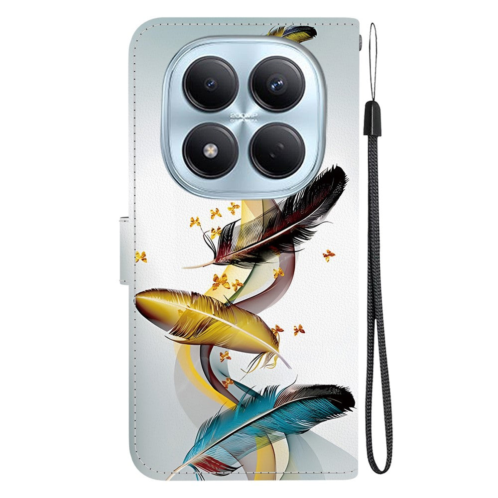 For Xiaomi Redmi Note 15 Pro 4G (Global) Case Pattern Printing Leather Flip Wallet Phone Cover with Lanyard
