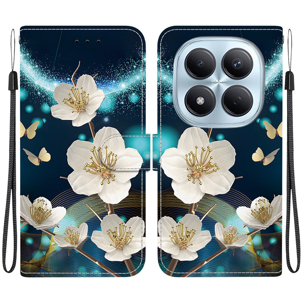 For Xiaomi Redmi Note 15 Pro 4G (Global) Case Pattern Printing Leather Flip Wallet Phone Cover with Lanyard