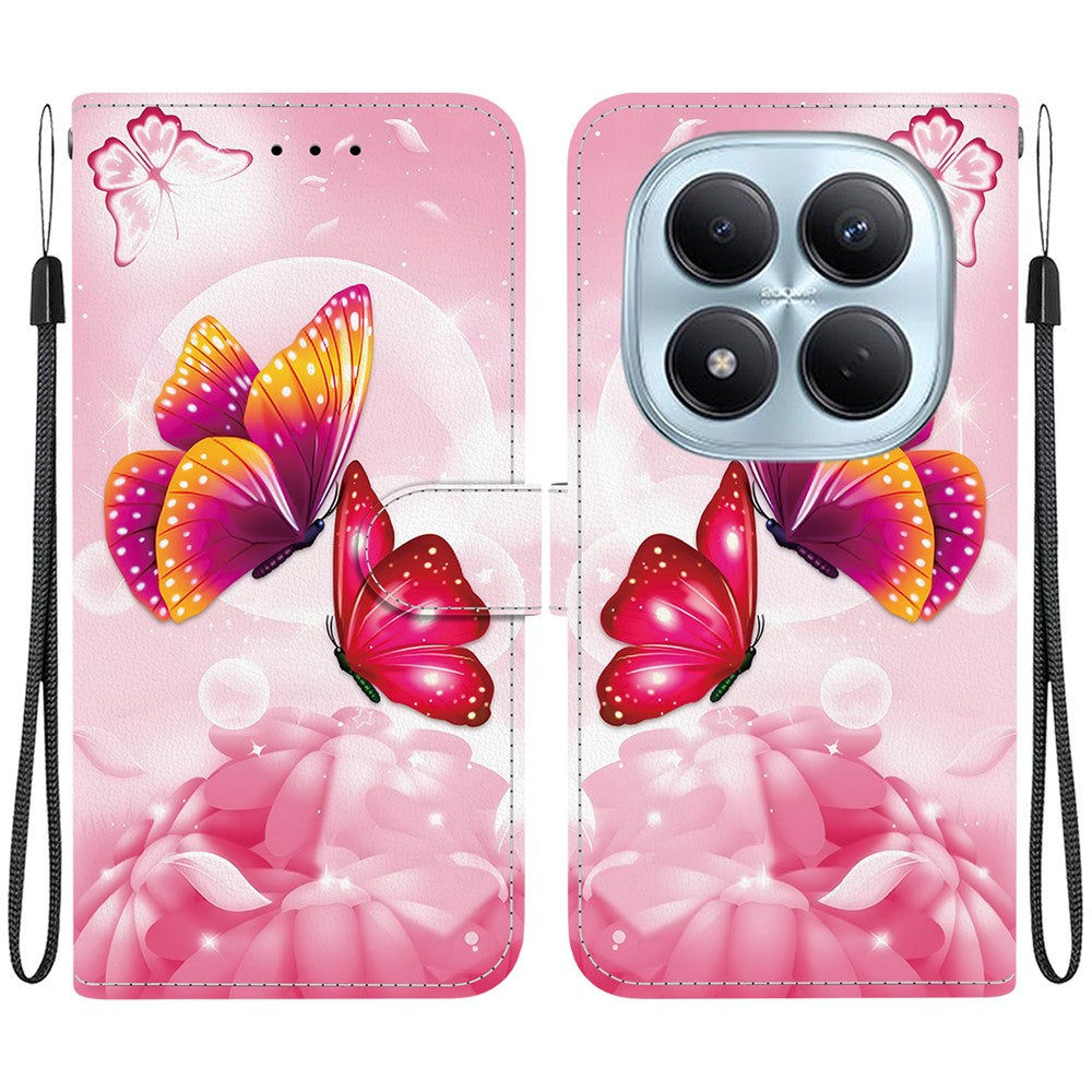 For Xiaomi Redmi Note 15 Pro 4G (Global) Case Pattern Printing Leather Flip Wallet Phone Cover with Lanyard
