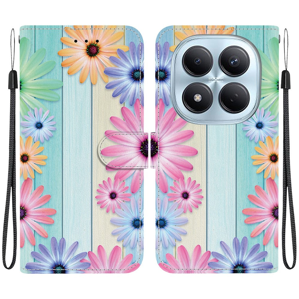 For Xiaomi Redmi Note 15 Pro 4G (Global) Case Pattern Printing Leather Flip Wallet Phone Cover with Lanyard
