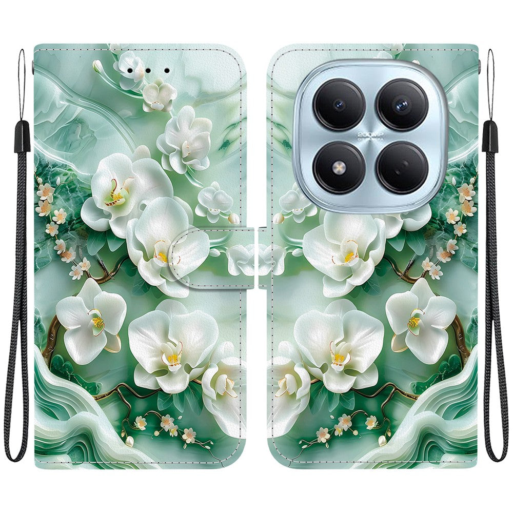 For Xiaomi Redmi Note 15 Pro 4G (Global) Case Pattern Printing Leather Flip Wallet Phone Cover with Lanyard