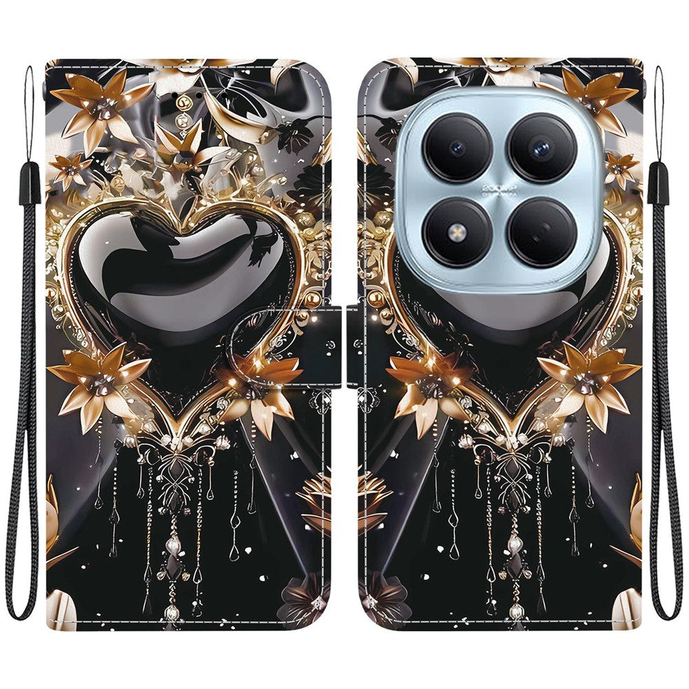 For Xiaomi Redmi Note 15 Pro 4G (Global) Wallet Case Pattern Printing Leather Stand Phone Cover with Strap