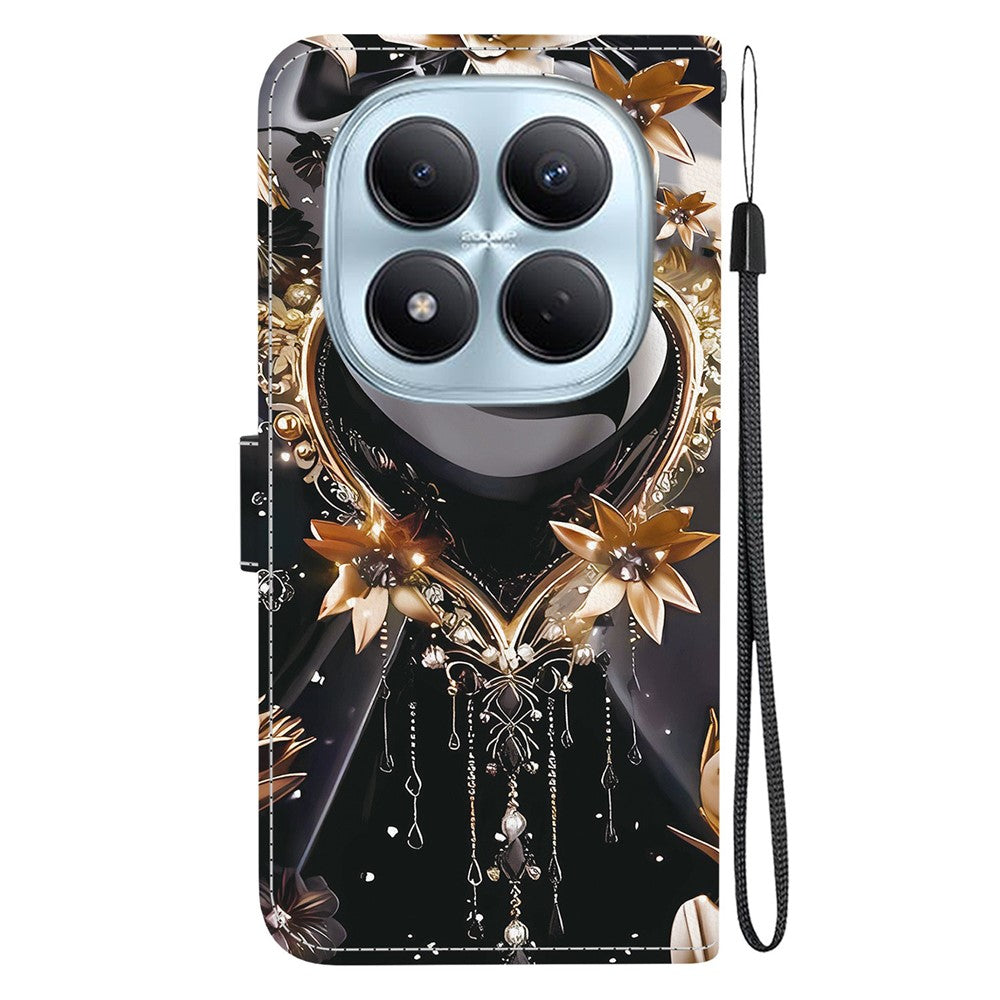 For Xiaomi Redmi Note 15 Pro 4G (Global) Wallet Case Pattern Printing Leather Stand Phone Cover with Strap