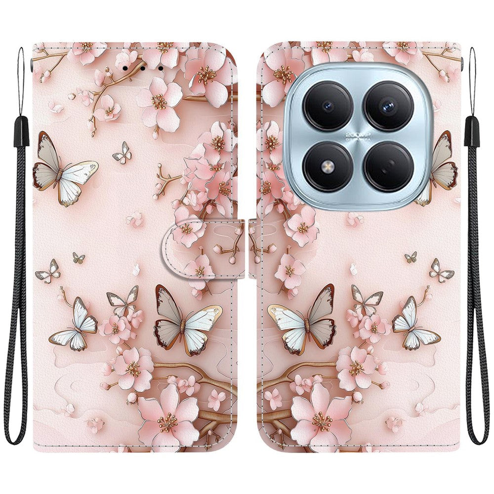 For Xiaomi Redmi Note 15 Pro 4G (Global) Wallet Case Pattern Printing Leather Stand Phone Cover with Strap