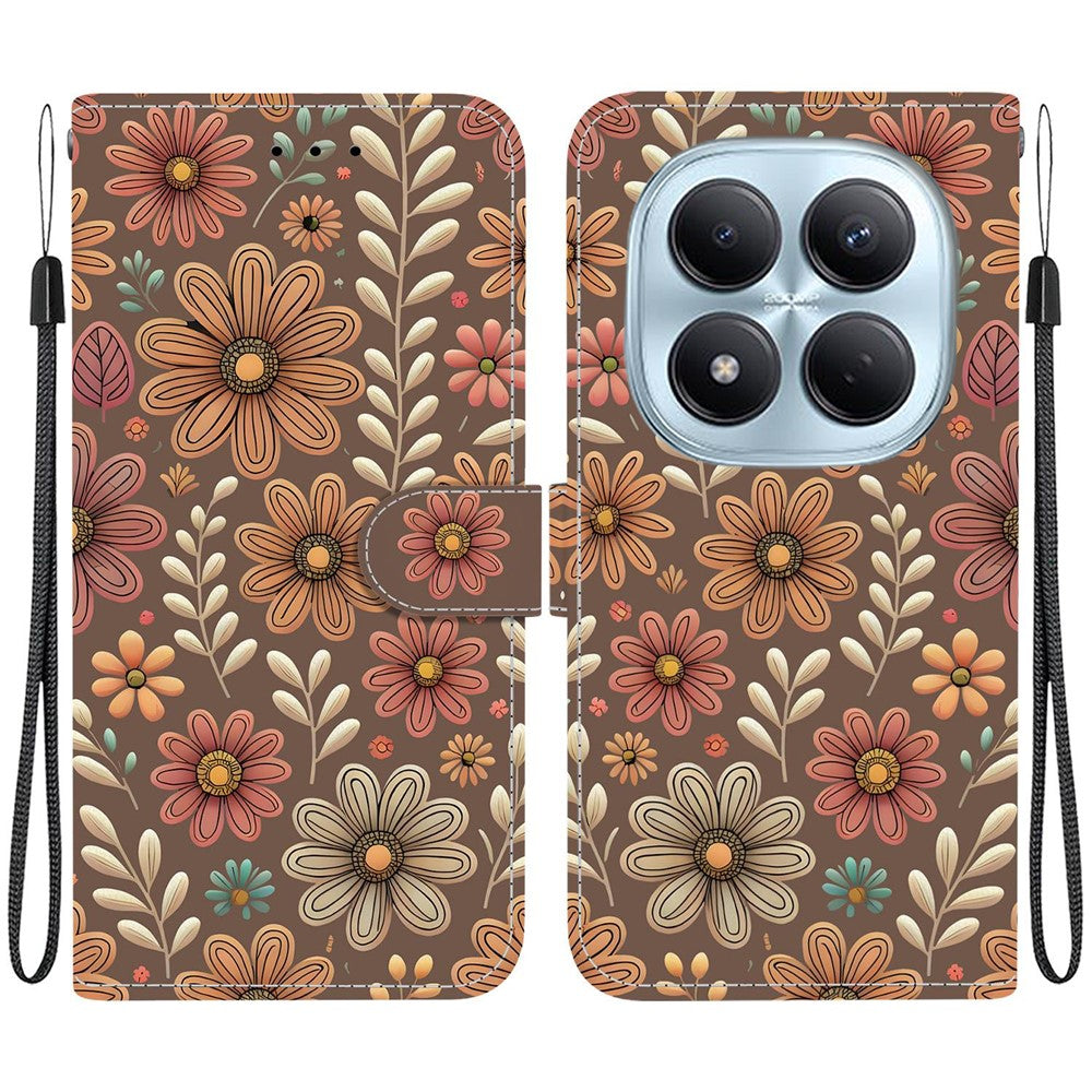 For Xiaomi Redmi Note 15 Pro 4G (Global) Wallet Case Pattern Printing Leather Stand Phone Cover with Strap