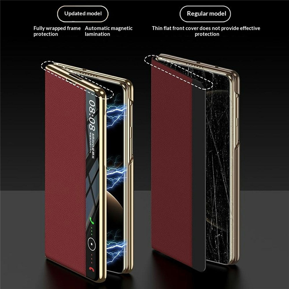 GKK for Huawei Mate X7 Flip Leather Case Smart Window Technology Shockproof Cover