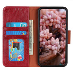 For Samsung Galaxy A54 5G Nappa Texture Split Leather Phone Case Viewing Stand Wallet Cell Phone Cover