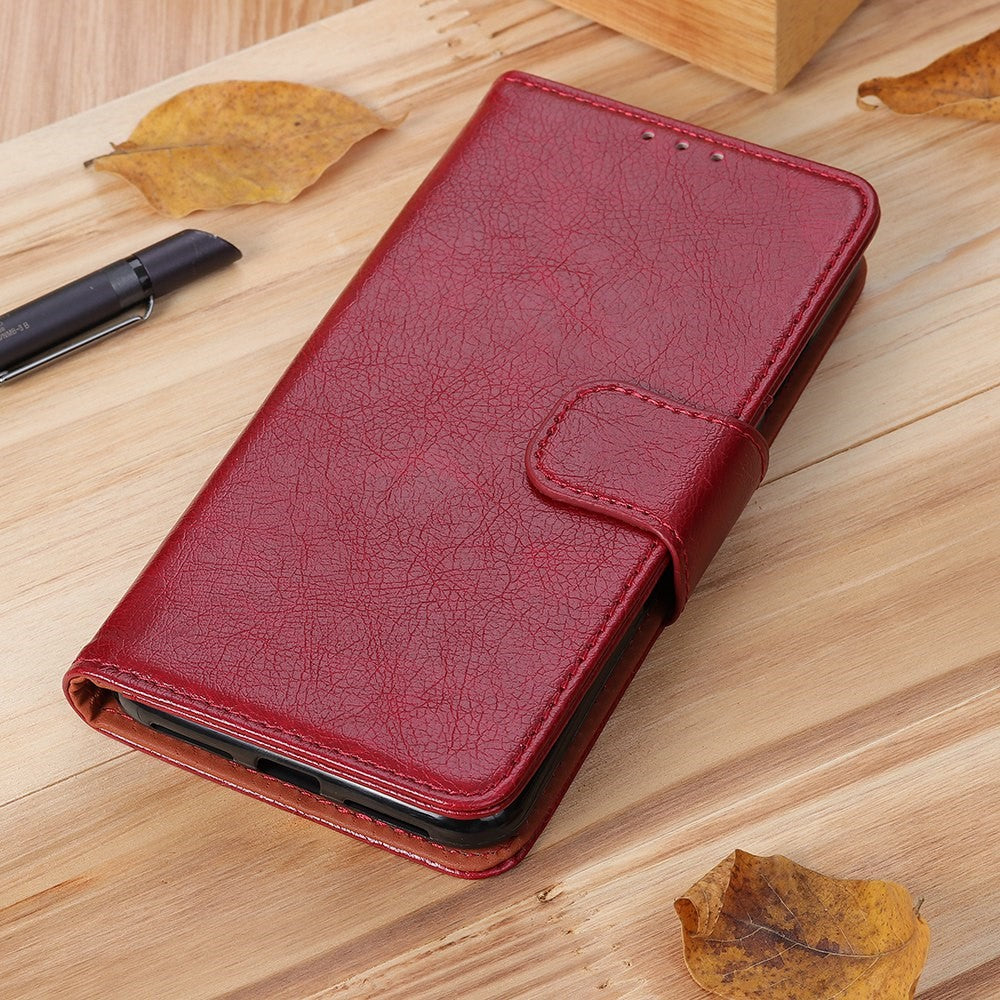 For Samsung Galaxy A54 5G Nappa Texture Split Leather Phone Case Viewing Stand Wallet Cell Phone Cover