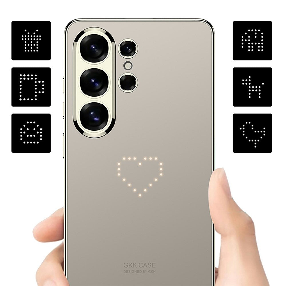 GKK til Samsung Galaxy S26 Ultra Etui Smart LED-mønster AG Mat Anti-fingeraftryk PC TPU Cover